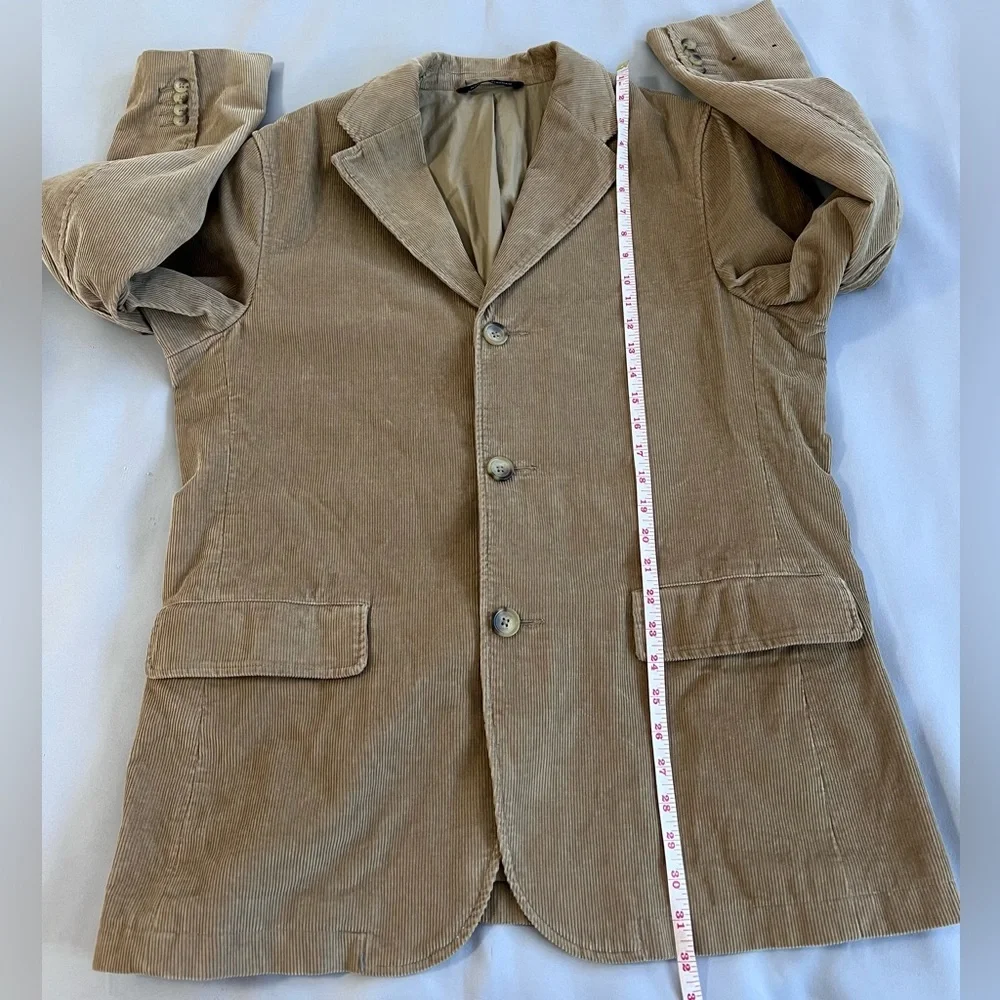 Vintage Banana Republic Mens Tan Brown Corduroy‎ 3 Button Sport Blazer Jacket 44